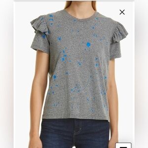 Clare V. Gray and Blue Short Sleeve Tee